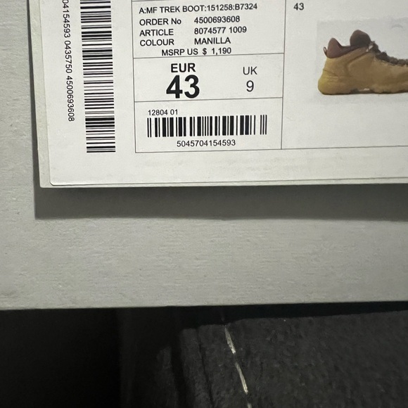 Never worn Burberry hiker boots